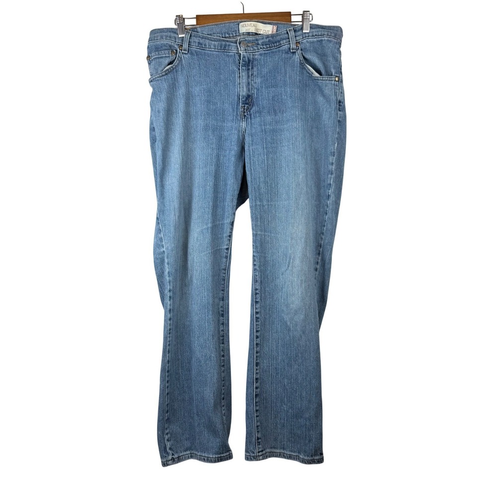 Levi's 515 Nouveau Bootcut Jeans Womens 20M Y2K Blue Medium Wash Stretch Classic